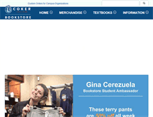 Tablet Screenshot of bookstore.coker.edu