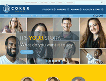 Tablet Screenshot of coker.edu